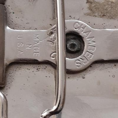 Vintage metal belt buckle with boots, Vintage Linden Black Forest travel alarm clock and watch band