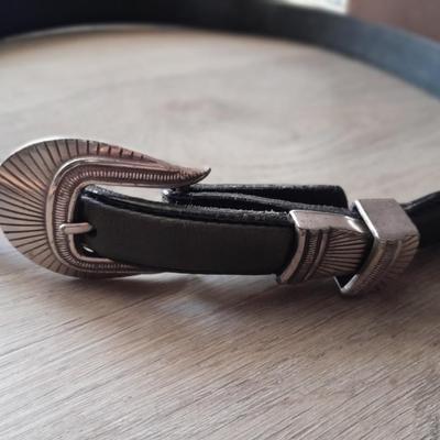 Two leather belts with Buckels 38
