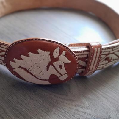 Two leather belts with Buckels 38