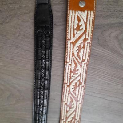 Two leather belts with Buckels 38