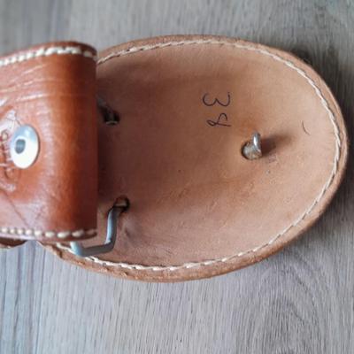 Two leather belts with Buckels 38