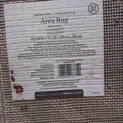 Carved waves Area rug with matching Accent rug