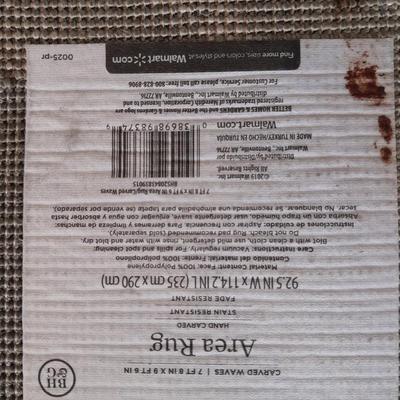 Carved waves Area rug with matching Accent rug