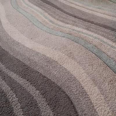 Carved waves Area rug with matching Accent rug