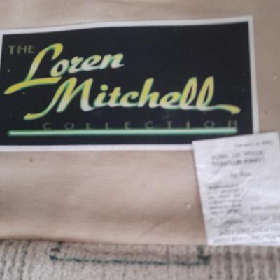 The Loren Mitchell Collection Southwestern style sofa with wood trim front (2)