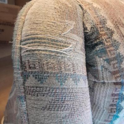 The Loren Mitchell Collection Southwestern style sofa with wood trim front (2)