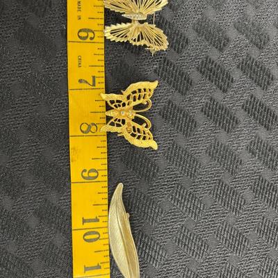 vintage gold tone pins