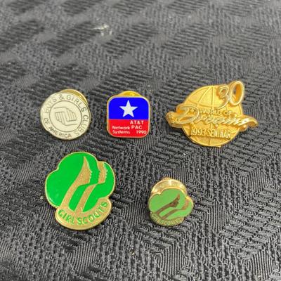 Assorted club pins