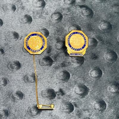 Vintage hospital pins