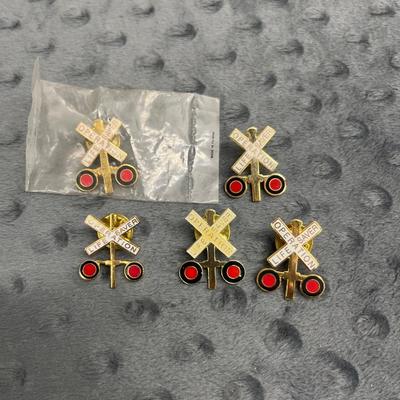 Vintage Operation lifesaver railroad crossing pins