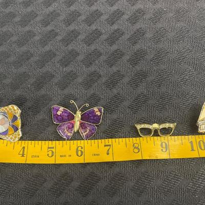 vintage gold tone pins