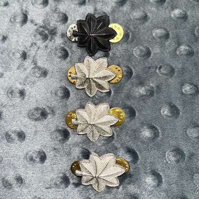 Vtg WWII Era Major (Rank) Oak Leaf Collar Pins