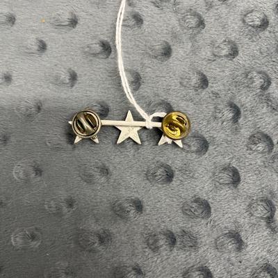 Vtg LT General Three Star Collar Rank 1/20 Silver Fill