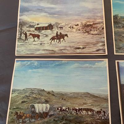4 Western Prints