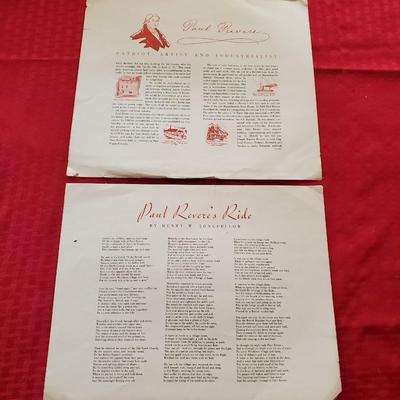 Vintage Paul Revere Lithographs