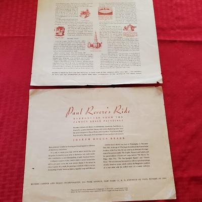 Vintage Paul Revere Lithographs