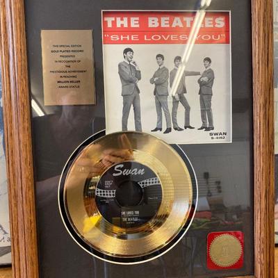 The Beatles She Loves You Gold Plated Record