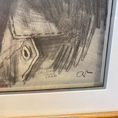 John Lennon original pencil drawing by James Orlando Ogle