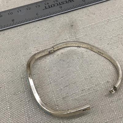 Vintage Mexico Hinged Silver 925 Bracelet