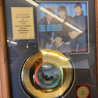 The Beatles Gold Plated Record A Hard Days Night