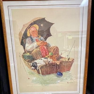 Pair of Framed Norman Rockwell Art Print Posters