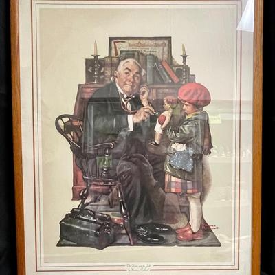 Pair of Framed Norman Rockwell Art Print Posters