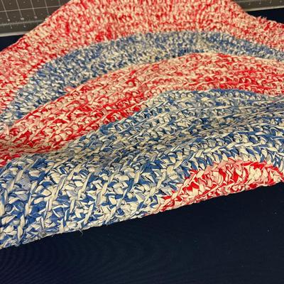 Red, White and Blue - Rag Rug,  Round 