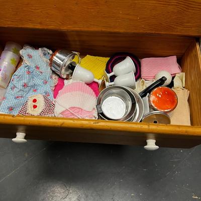 Children's Play Cupboard, + Toy Dishes Included. 