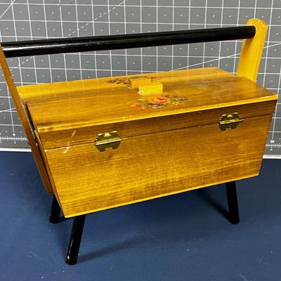 Sewing Box, MCM Shape Comes with Notions