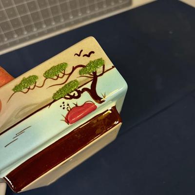 WEIL WARE Asian Inspired Box with Tree, on the side. 