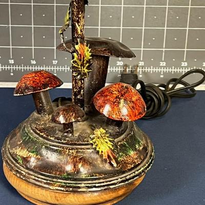 Vintage Metal Mushroom Lamp 