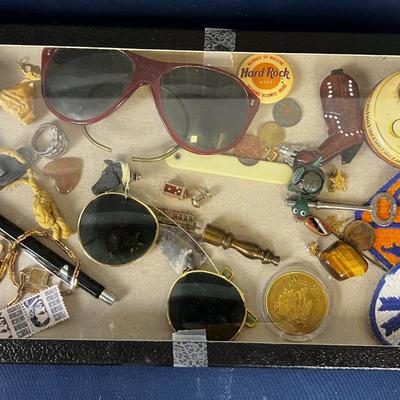 Shadow Box of Interesting Items! Great Collection 