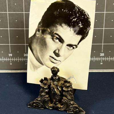 Victorian Reproduction Letter Holder with Photo of Tony Curtis