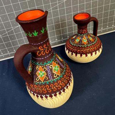 2 Middle Eastern Pitchers Decorative Only! 