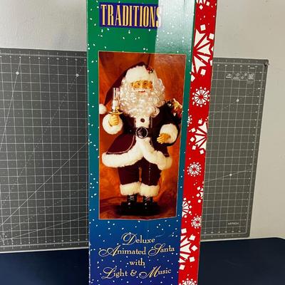 Traditions Animated Deluxe SANTA with Lights and Music