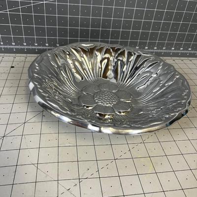 Sun Flower Bowl Cast Aluminum 