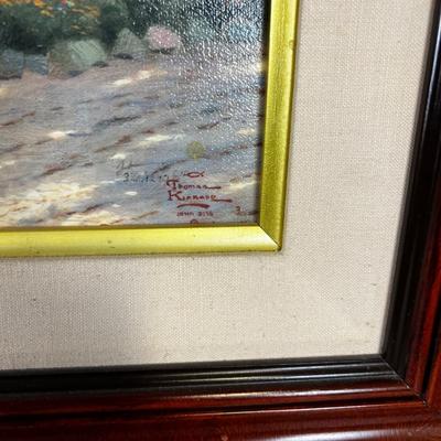 Thomas Kinkade  Morning Glory Cottage  Framed with Letter of Limitation and Authenticity 1 of 4950 Artist Signed 