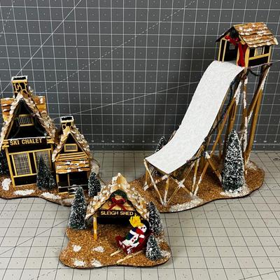 (3)SILVESTRI Made in the Philippines X-Mas: Sleigh Shed, Ski Chalet, Ski Jump, 