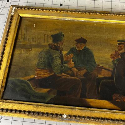 Oil Painting by JC Picken of 3 Sailors or Fisherman