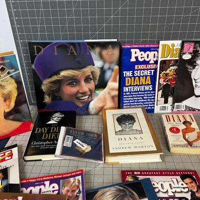 Collection of Princess Diana Books & Magazines 