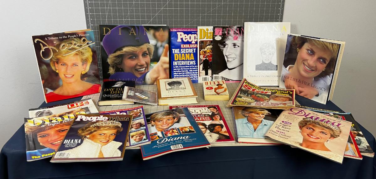 Collection of Princess Diana Books & Magazines | EstateSales.org