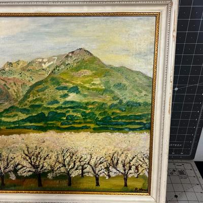 Oil on Board Fruit Orchard by R. Howe