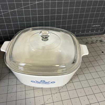 2 Pieces of Corning Ware Blue Cornflower 1 Lid