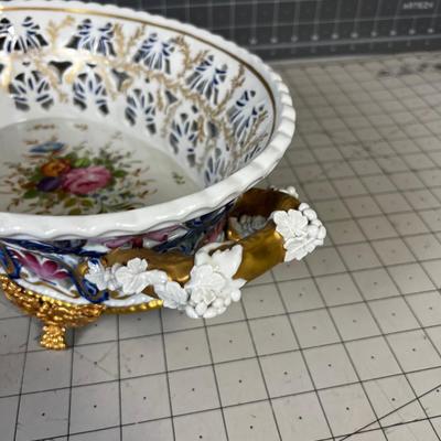 ANTIQUE SEVRES FRANCE; French Porcelain Bowl 