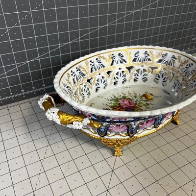 ANTIQUE SEVRES FRANCE; French Porcelain Bowl 