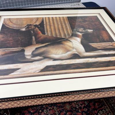 Elaine Vollherbst, Print, Greyhounds Framed 