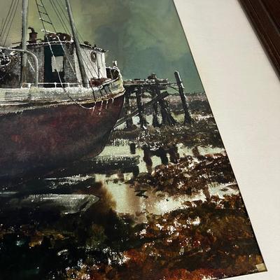A FRANCIS SELLERS Water Color of Boat  