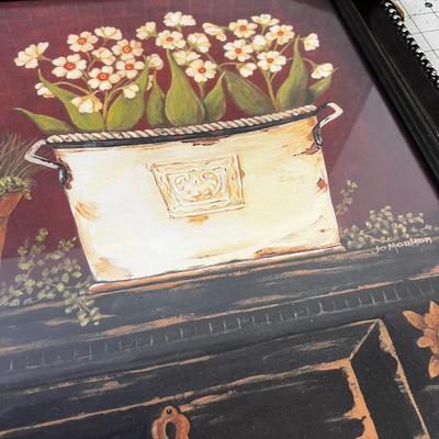 Framed Art Print Flowers in a can 