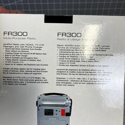 FR300 Multi Purpose Hand Crank Radio, New in the Box 