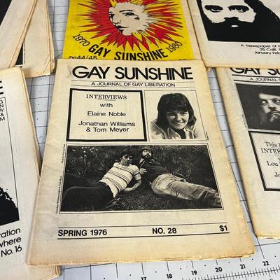 GAY SUNSHINE NEWSPAPER, A Journal of Gay Liberation